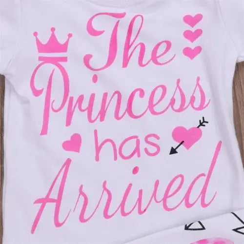 Baby Girls 2-Piece Outfit — Long Sleeve Arrow Jumpsuit & Pants Set