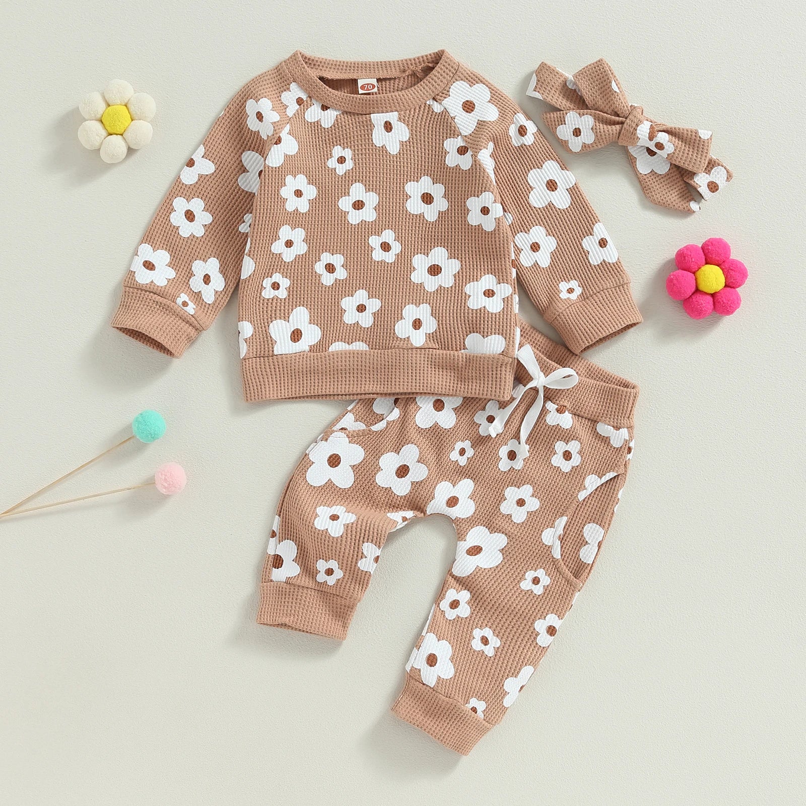 Lioraitiin Infant Baby Girl 2Pcs Fall Clothes Set