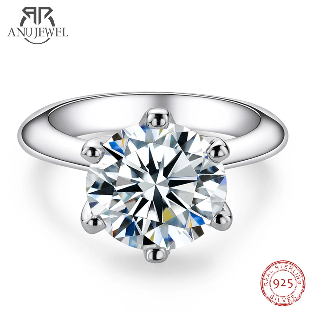 AnuJewel ForeverStone Solitaire Ring