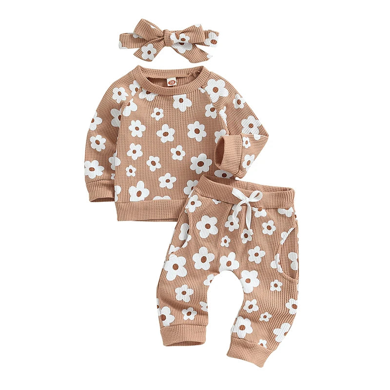 Lioraitiin Infant Baby Girl 2Pcs Fall Clothes Set
