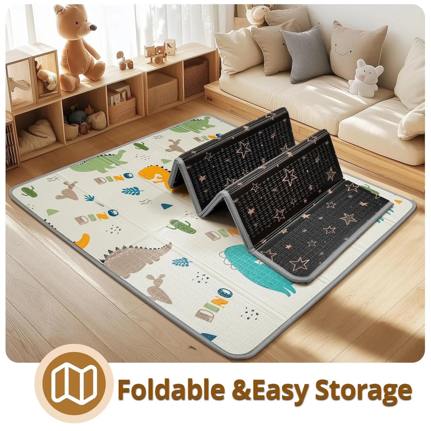 PIGLOG Foldable Foam Baby Play Mat