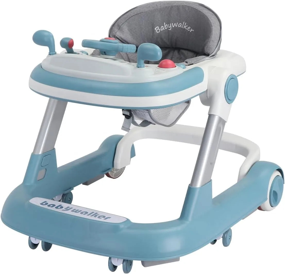 2-in-1 Foldable Baby Walker with Tray