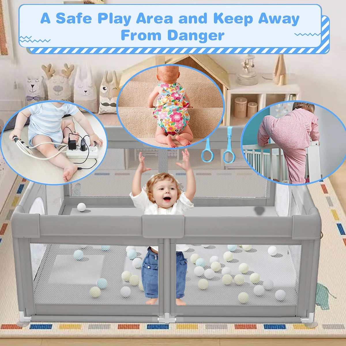 HappyNest Baby Playpen & Ball Pit