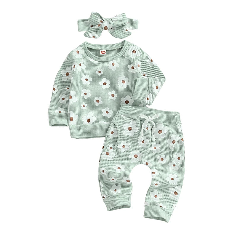 Lioraitiin Infant Baby Girl 2Pcs Fall Clothes Set