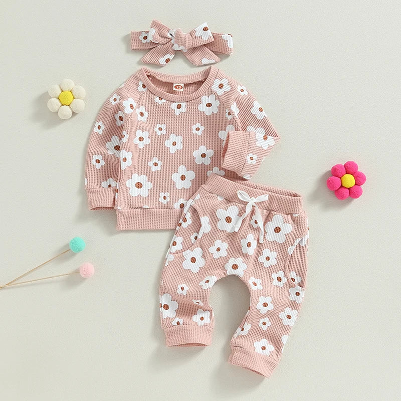 Lioraitiin Infant Baby Girl 2Pcs Fall Clothes Set