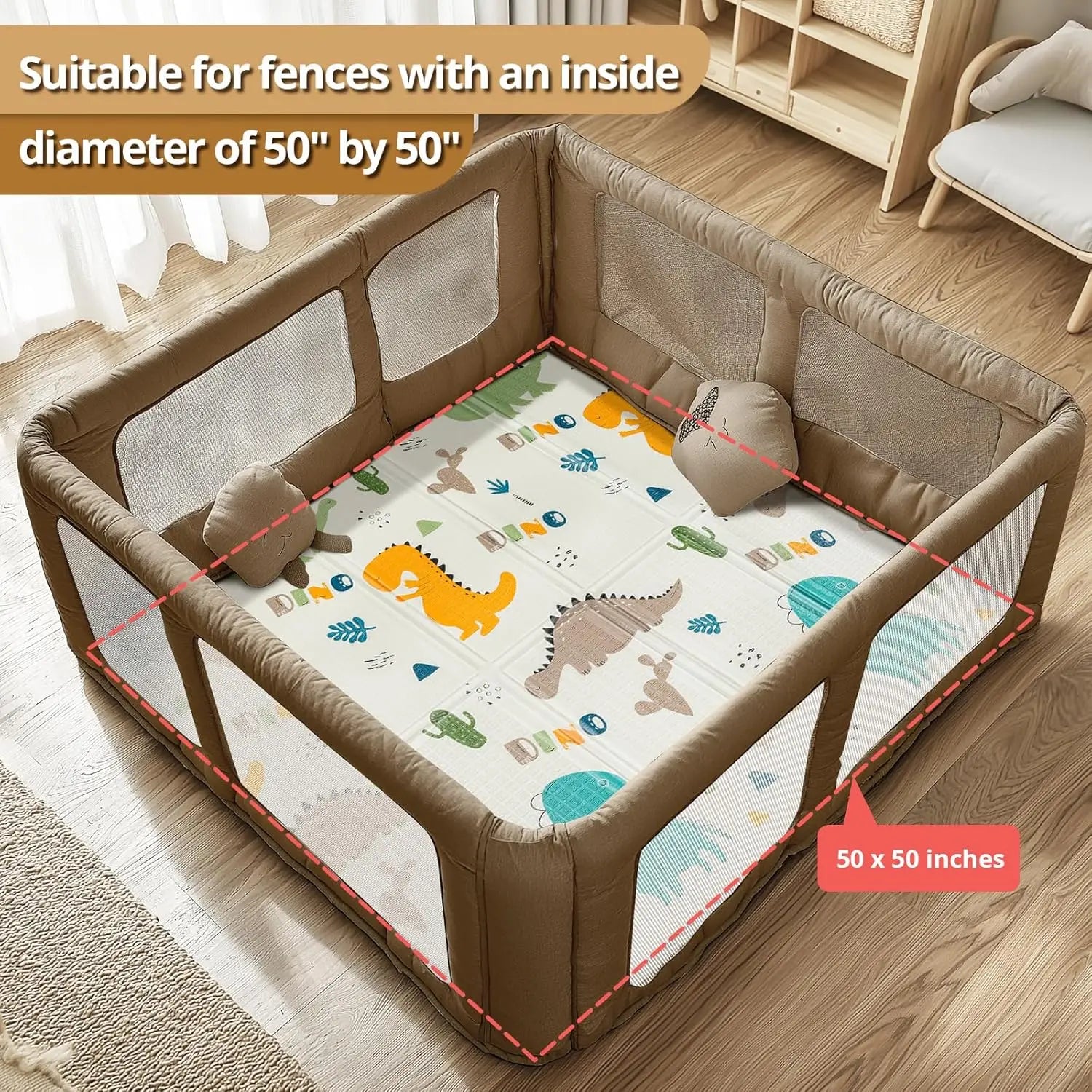 PIGLOG Foldable Foam Baby Play Mat