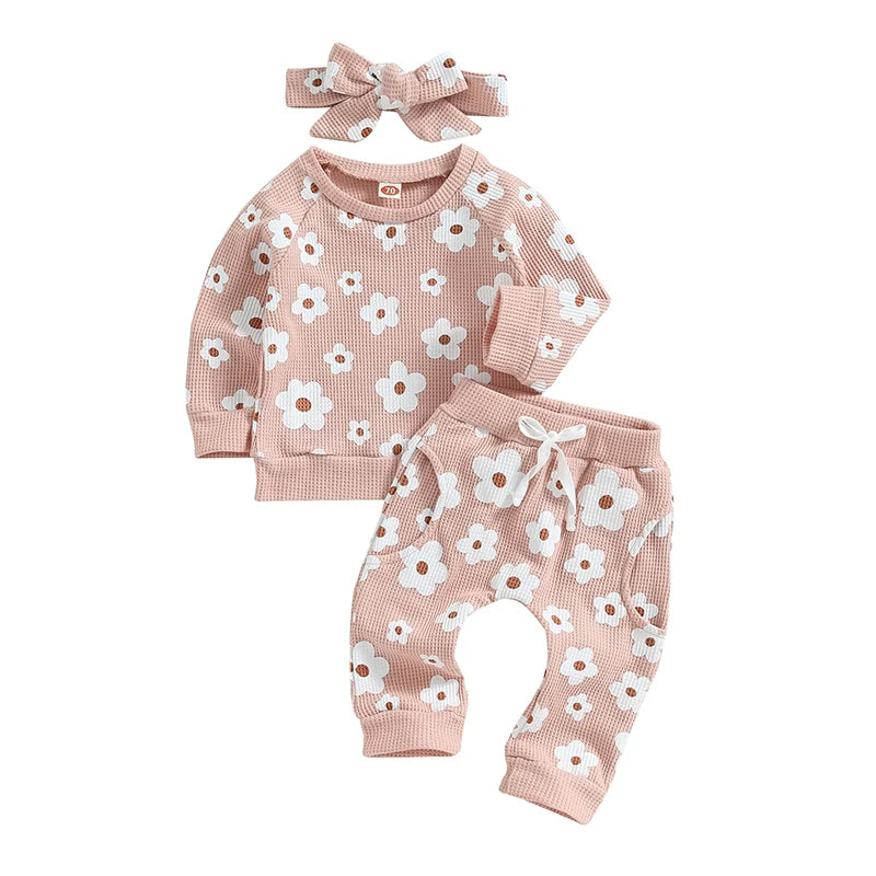 Lioraitiin Infant Baby Girl 2Pcs Fall Clothes Set