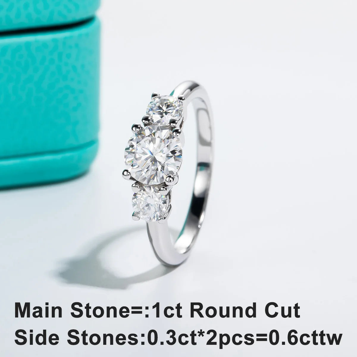 AnuJewel 1.6cttw D Color Moissanite Engagement Rings For Women 925 Sterling Silver Promise Wedding Rings Fine Jewelry Wholesale