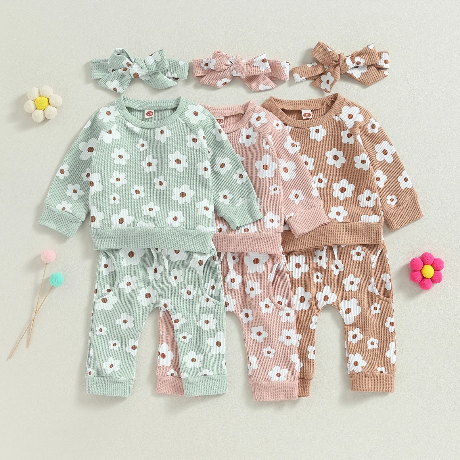Lioraitiin Infant Baby Girl 2Pcs Fall Clothes Set