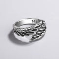 925 Sterling Silver Angel Wing Feather Adjustable Rings For Women Engagement Wedding Luxury Jewelry Accessories Jewellery