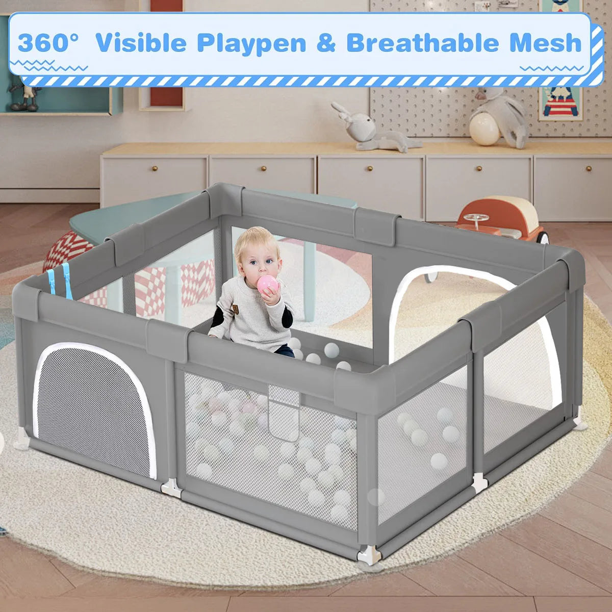 HappyNest Baby Playpen & Ball Pit