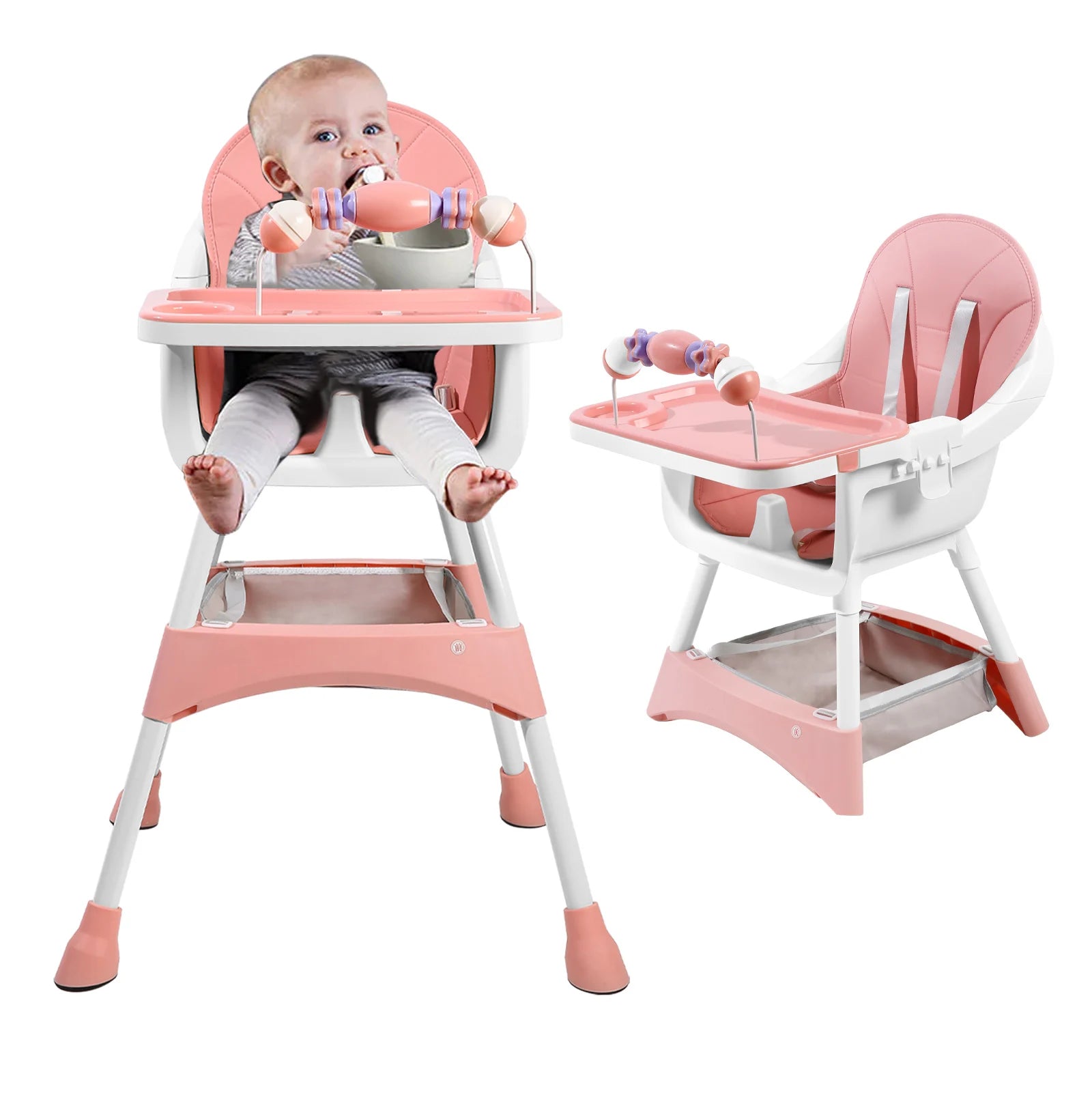 Convertible Seat with Double Tray & Toy Rack