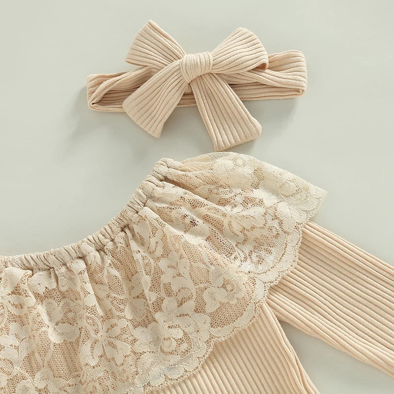 0-24M Kids Girls 2Pcs Pants Suit Long Sleeve